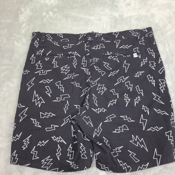 Sovereign Code Mens Shorts XL Beach Biz‎ Black Colorful Lightning Bolt Shorts - Picture 9 of 9